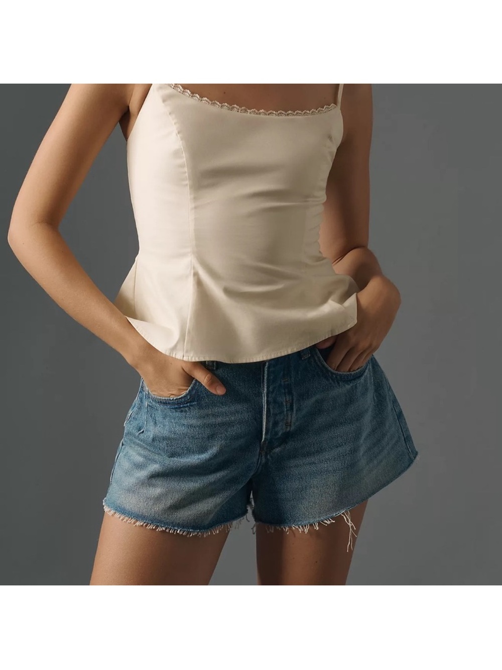 *Anthropologie Pilcro Everyday Denim Shorts 100% Cotton - Picture 2 of 4